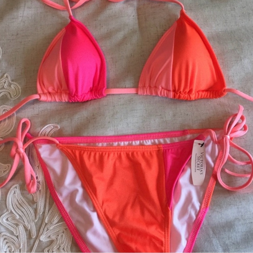 Victoria secret color block bikini